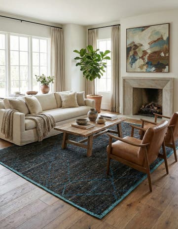 8' 1 x 10' 5 Hand Knotted Moroccan Wool Rug