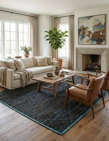8' 1 x 10' 5 Hand Knotted Moroccan Wool Rug