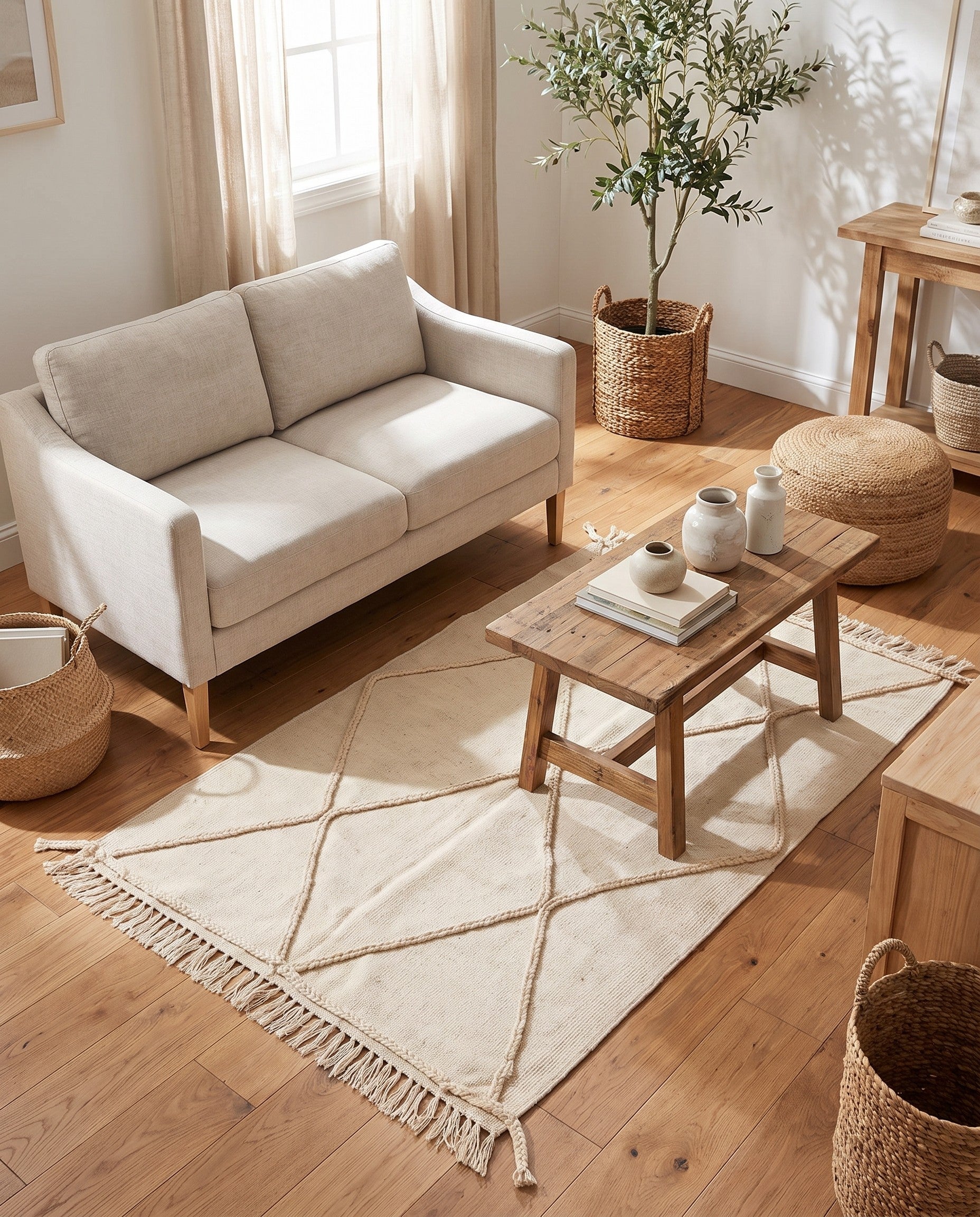 3' 4 x 5' Hand Woven Moroccan Wool Rug