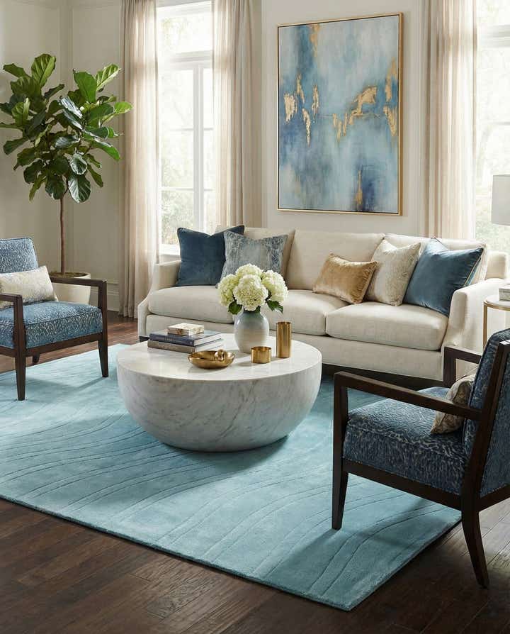 5' 8 x 8' Hand Knotted Darya Wool Rug