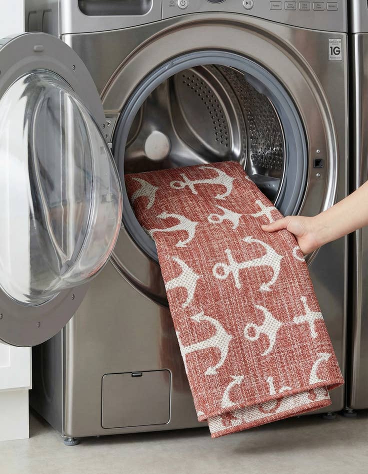 Detail image of 3' x 5' 3  Washable Coastal Indoor / Outdoor Rug