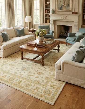 6' 7 x 9' 7 Hand Knotted Peshawar Ziegler Rug