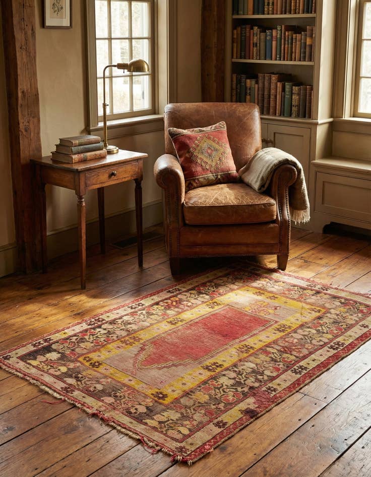 Detail image of 3' 3 x 5' 1  Hand Knotted Anatolian Oriental Wool Rug