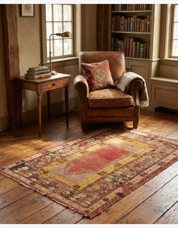 3' 3 x 5' 1 Hand Knotted Anatolian Oriental Wool Rug