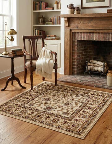 Cream Aditi Square Rug