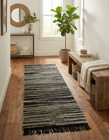2' 7 x 10' Hand Woven Chunky Jute Runner Rug