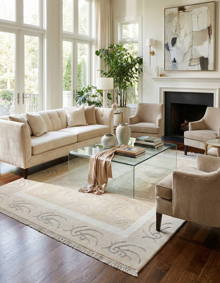 Detail image of 5' 6 x 7' 10  Hand Knotted Darya Rug