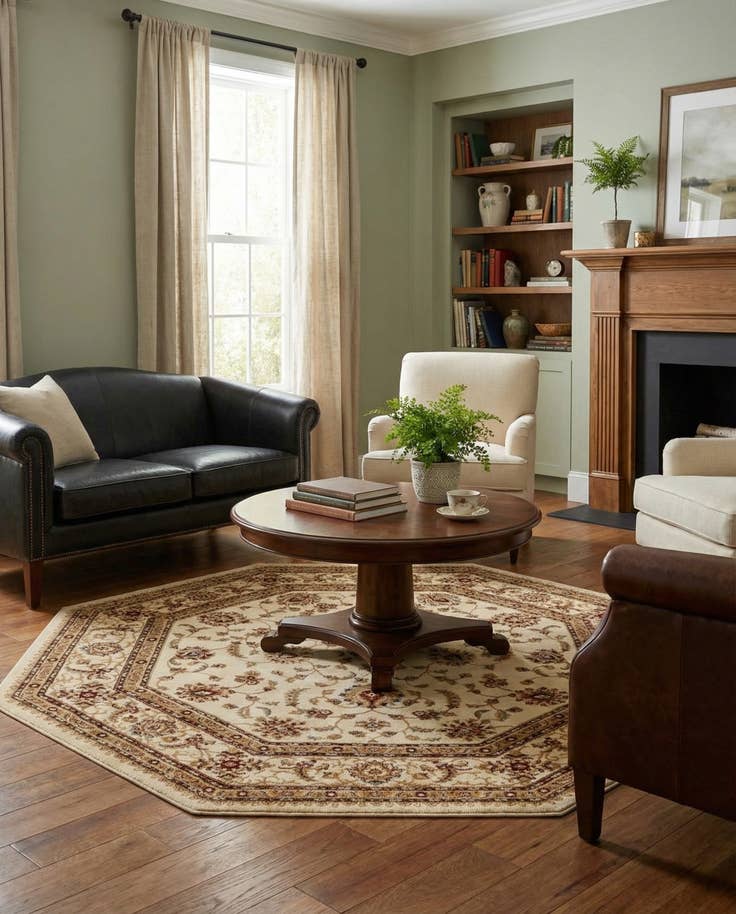 Detail image of 7' 10 x 7' 10 Aditi Octagon Rug