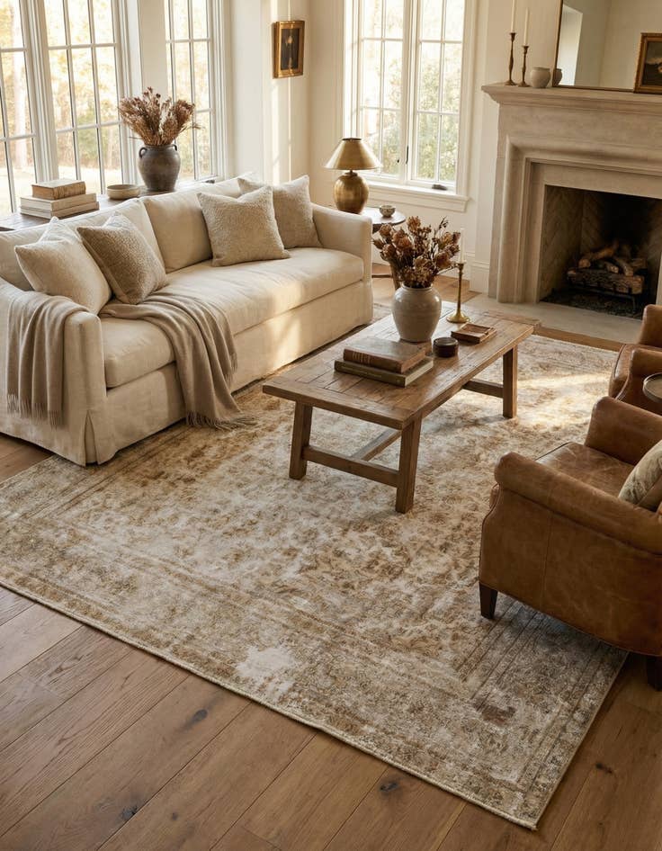 Detail image of 9' 2 x 12' 4 Hand Knotted Ultra Vintage Persian Wool Rug