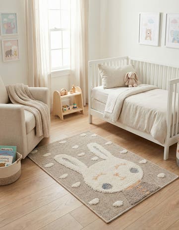 Peach Blossom Whimsy Kids Rug