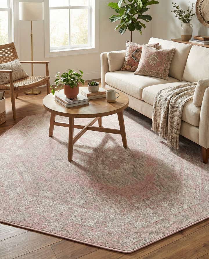 5' 3 x 5' 3 Easy-Clean Traditional Indoor / Outdoor Octagon Rug