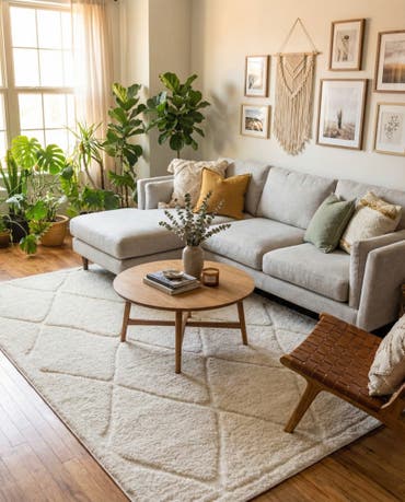  7' x 10' Lattice Shag Rug