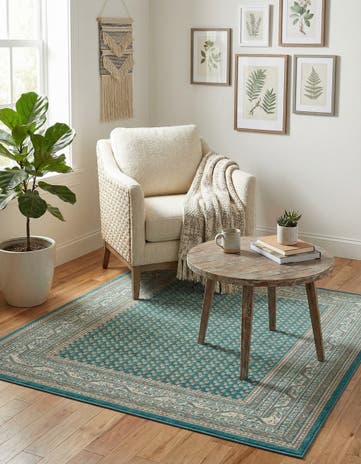 Turquoise SoHo Square Rug