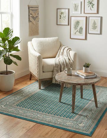 Turquoise SoHo Square Rug