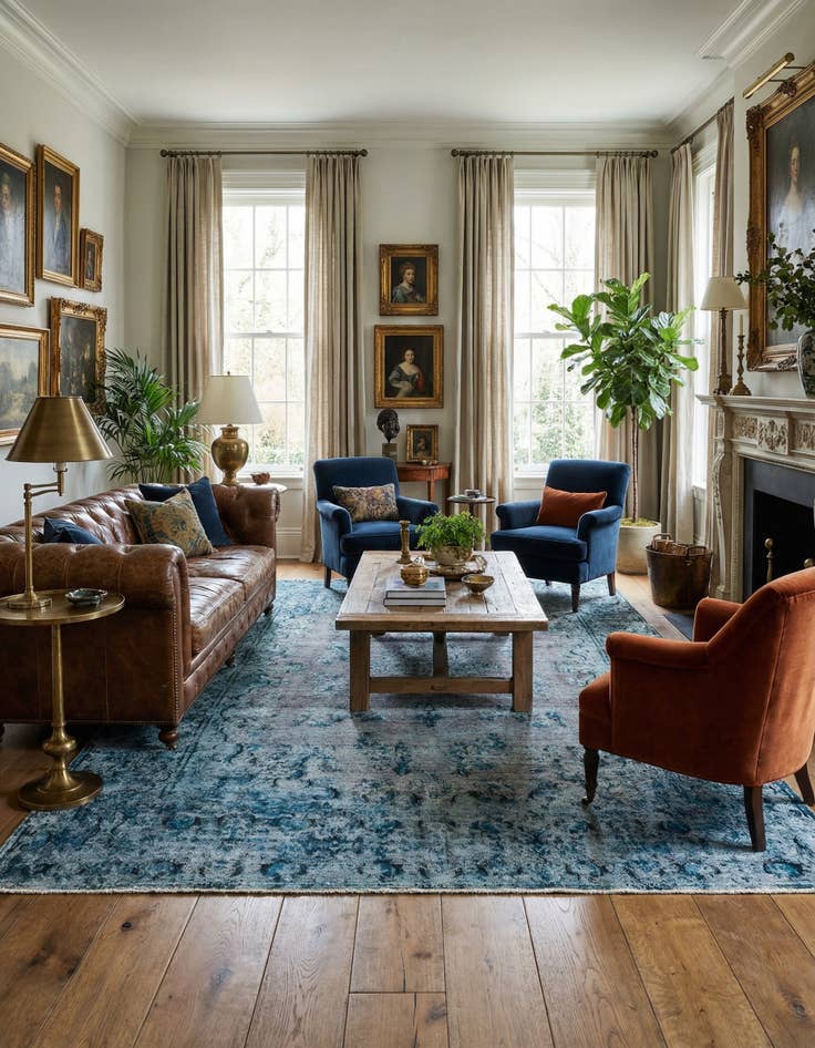 Detail image of 6' 11 x 9' 11 Vintage Royal Wool Rug