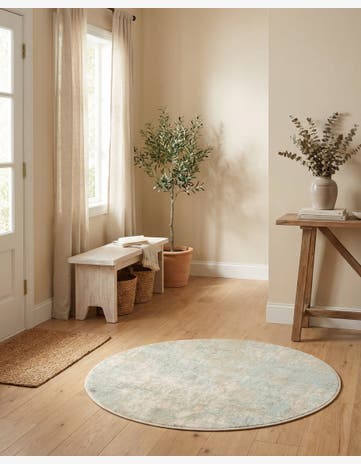 3' 3 x 3' 3 Lotus Round Rug