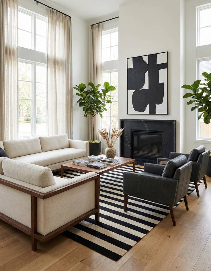 Detail image of 5' 6 x 8' 1  Hand Woven Kilim Modern Wool Rug