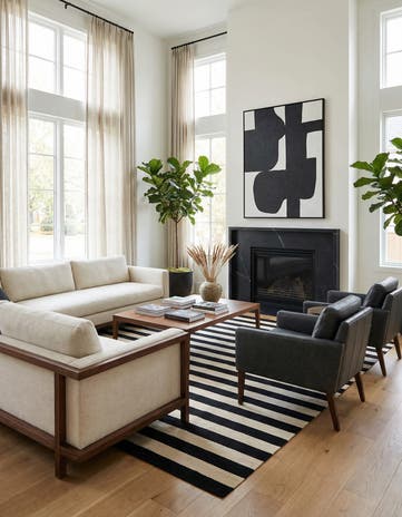 5' 6 x 8' 1 Hand Woven Kilim Modern Wool Rug