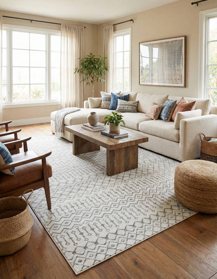 Detail image of  10' 8 x 16' 5 Kasbah Trellis Rug