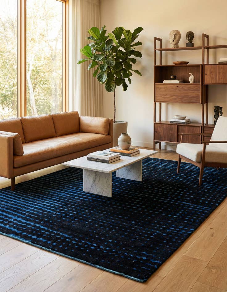 Detail image of 6' 7 x 9' 9  Hand Knotted Darya Wool Rug