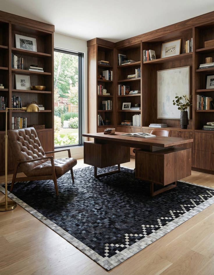 Detail image of 8' x 10' Cowhide - Patchwork Rug