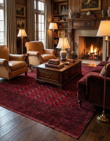 8' x 12' 5 Hand Knotted Afghan Akhche Wool Rug