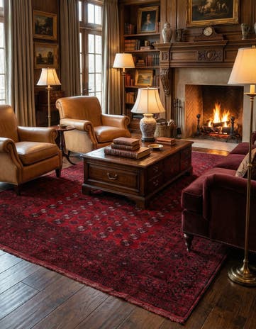 8' x 12' 5 Hand Knotted Afghan Akhche Wool Rug