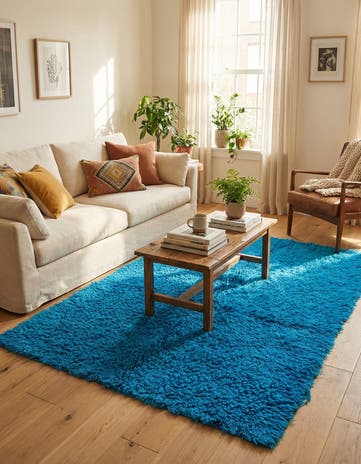 4' 8 x 6' 6 Hand Knotted Moroccan Wool Rug