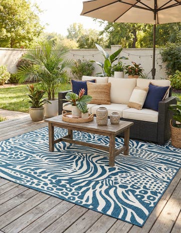 6' x 9' Easy-Clean Safari Indoor / Outdoor Rug