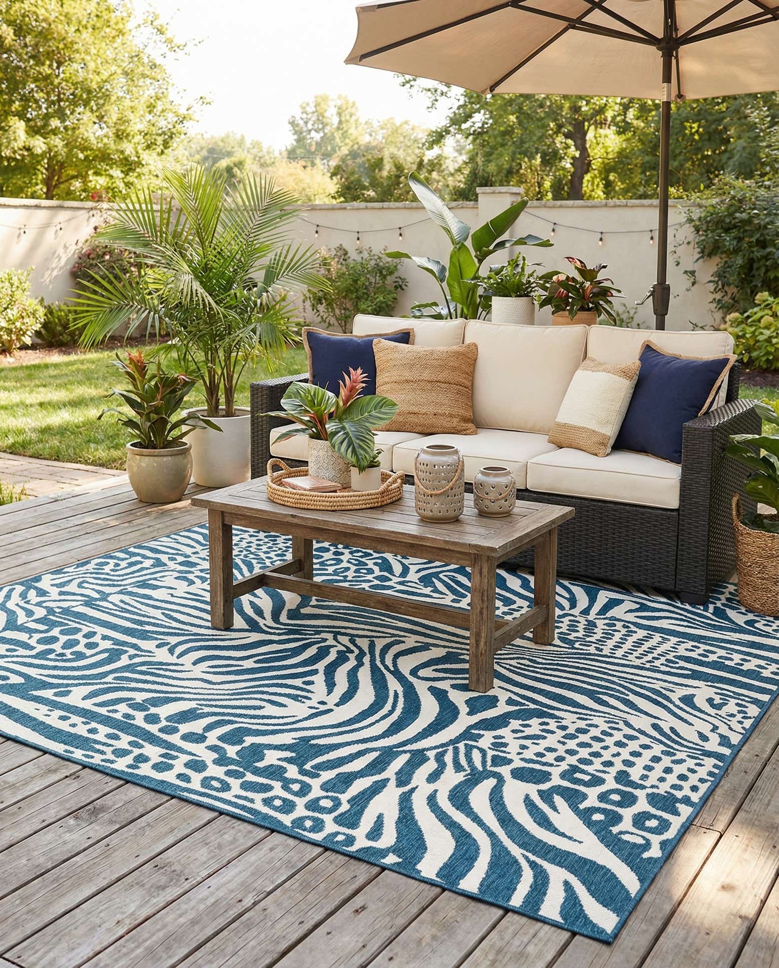 6' x 9' Easy-Clean Safari Indoor / Outdoor Rug