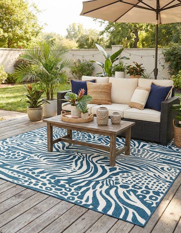 6' x 9' Easy-Clean Safari Indoor / Outdoor Rug
