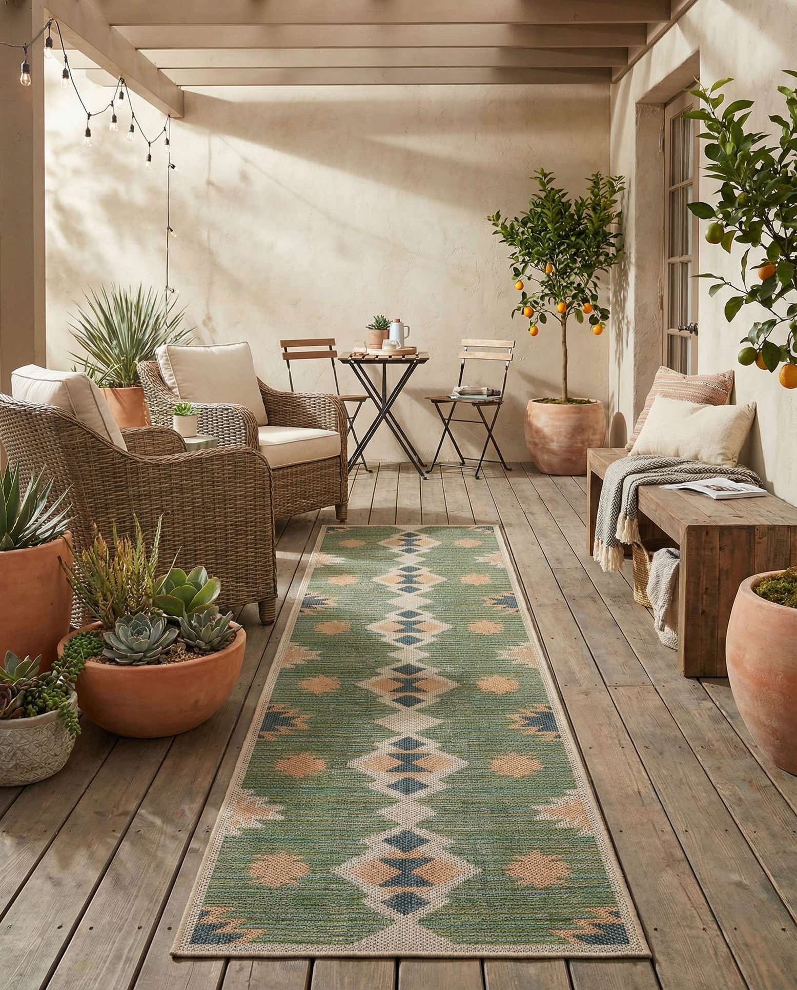 2' 7 x 10' Easy-Clean Baja Indoor / Outdoor Runner Rug