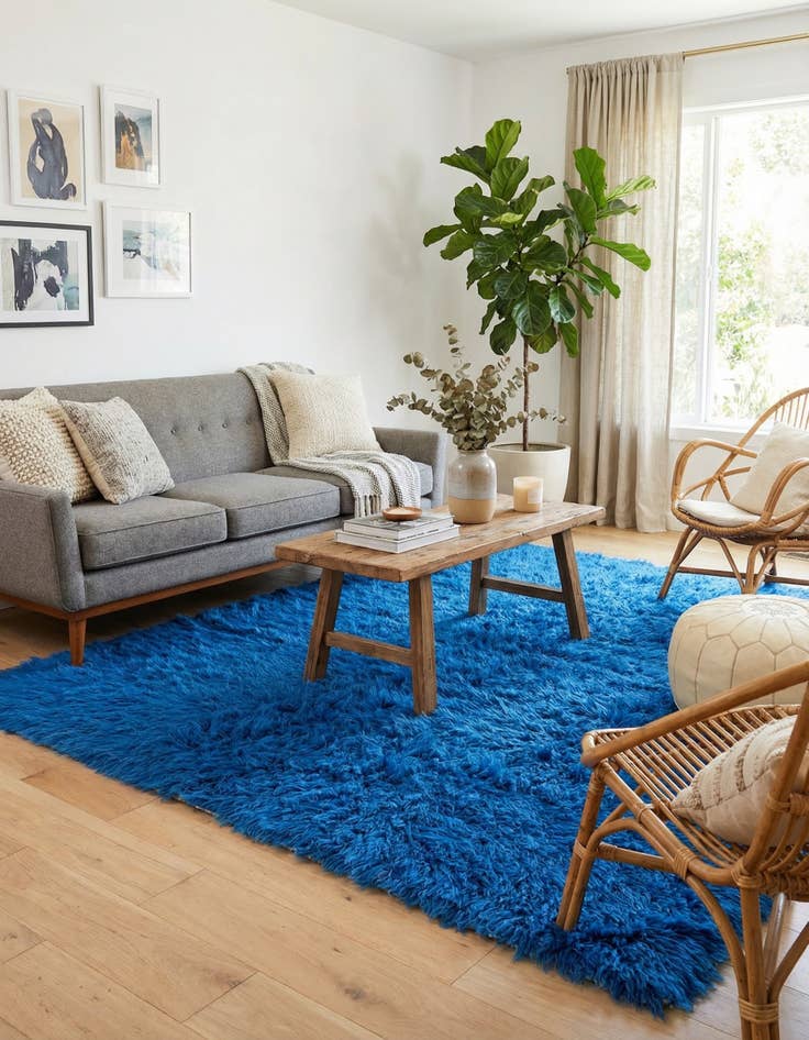 Detail image of  4' 6 x 6' 6  Hand Knotted Moroccan Wool Rug