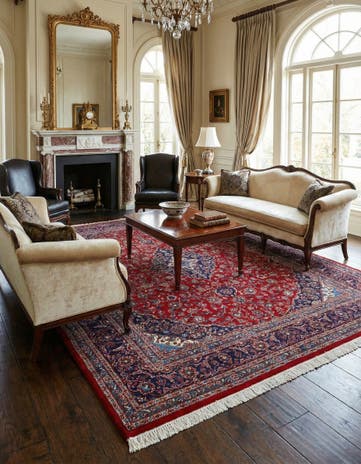 9' 9 x 13' Kashan Wool Rug