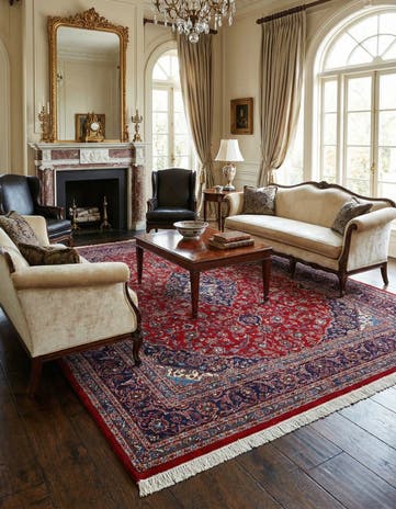 9' 9 x 13' Kashan Wool Rug