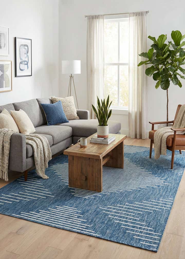 5' 3 x 8' Easy-Clean Modern Indoor / Outdoor Rug