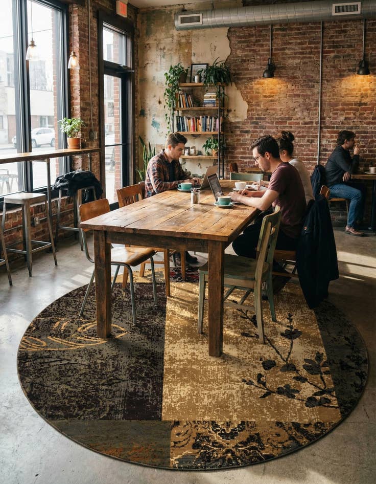 Detail image of 10' x 10' Coffee Shop Round Rug
