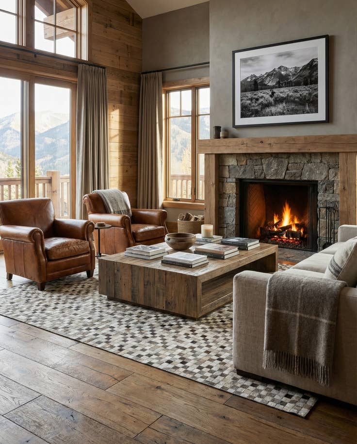 Detail image of 5' 1 x 8' Cowhide - Patchwork Rug
