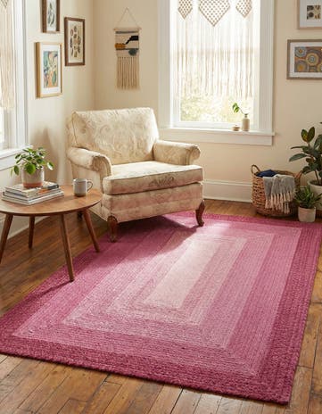 4' 1 x 6' 1 Handmade Hand Braided Wool Rug