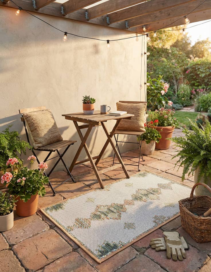 Detail image of 2' x 3'  Washable Baja Indoor / Outdoor Rug