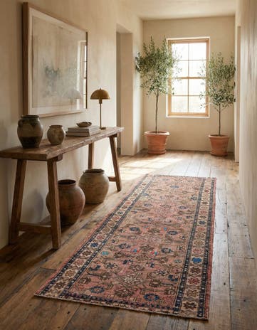 3' 5 x 10' Hand Knotted Ultra Vintage Persian Wool Runner Rug