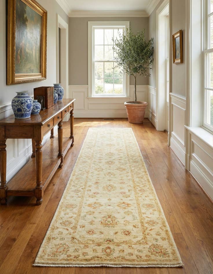 Detail image of 2' 8 x 16' 1  Hand Knotted Peshawar Ziegler Runner Rug