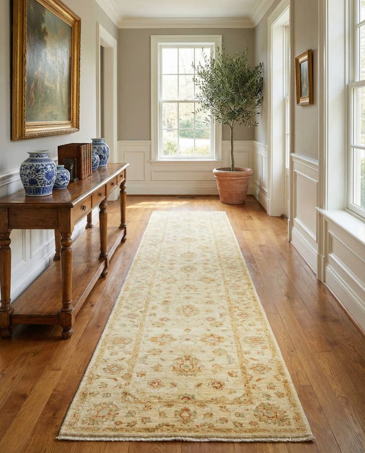 Detail image of 2' 8 x 16' 1 Hand Knotted Peshawar Ziegler Runner Rug