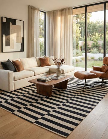 8' 7 x 9' 9 Hand Woven Kilim Modern Wool Rug
