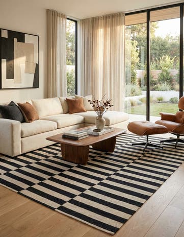 8' 7 x 9' 9 Hand Woven Kilim Modern Wool Rug