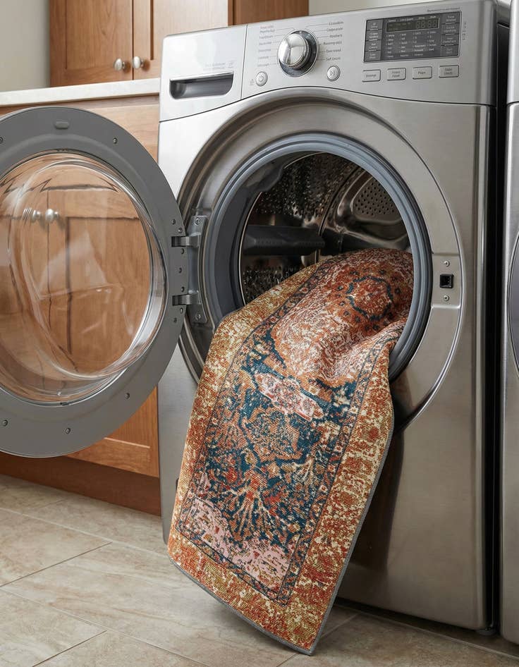 Detail image of  2' x 6'  Washable Traditional Indoor / Outdoor Runner Rug