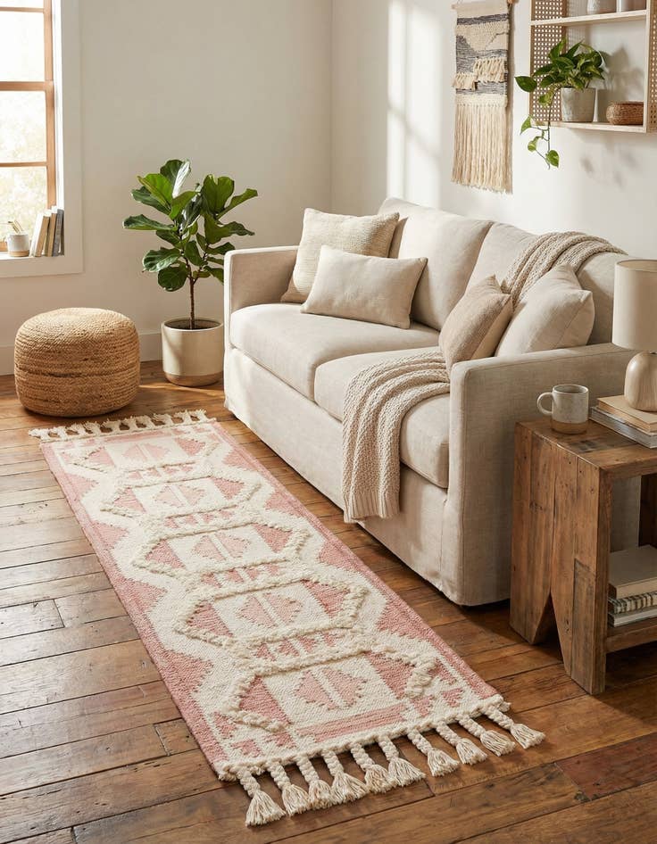 Detail image of  2' 2 x 6' 1  Hand Woven Arizona Wool Runner Rug