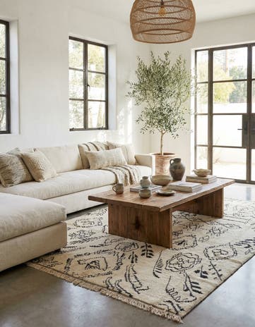 7' 10 x 10' 8 Hand Knotted Moroccan Wool Rug