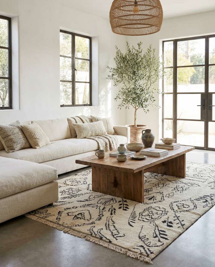 7' 10 x 10' 8 Hand Knotted Moroccan Wool Rug