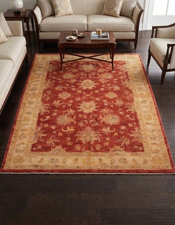 4' 11 x 6' 3 Hand Knotted Ziegler Rug